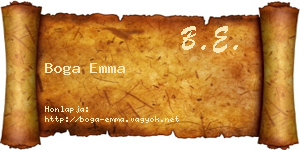 Boga Emma névjegykártya